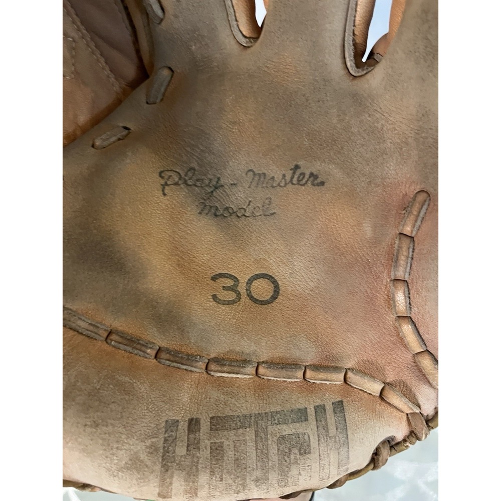 Vintage HUTCH Play-Master Model 30 Leather Baseball Left Glove (For RH Throwers) - Picture 9 of 10